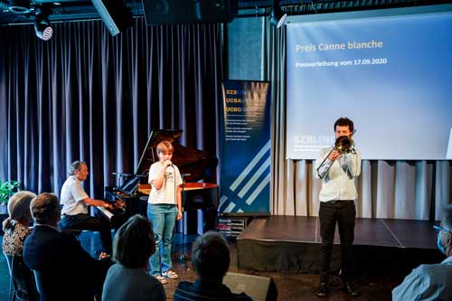 Das Martin-Huwyler Trio begleitete die Preisverleihung musikalisch